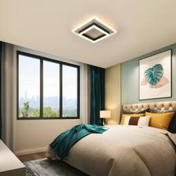 Pheashine White Black 30cm Square Acrylic Ceiling Light 30W 3000K Warm White - thumbnail 6