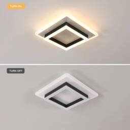 Pheashine White Black 30cm Square Acrylic Ceiling Light 30W 3000K Warm White - thumbnail 3
