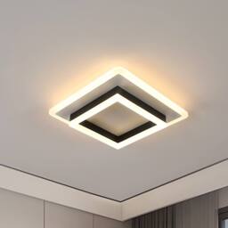 Pheashine White Black 30cm Square Acrylic Ceiling Light 30W 3000K Warm White