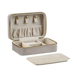 Bagbase Women's Travel Velvet Jewellery Box in Grey - thumbnail 1