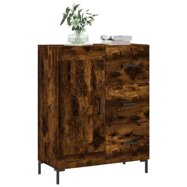 Berkfield Home Sideboard Smoked Oak 69.5x34x90 cm Engineered Wood in Brown - image 1