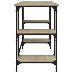 Berkfield Home Desk Sonoma Oak 140x50x75 cm Metal & Engineered Wood in Brown - Size: 140 x 50 x 75 cm - thumbnail 6