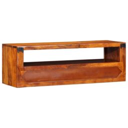 Berkfield Home Wall-mounted TV Cabinet Multicolour 90x30x30 Solid Wood Acacia - thumbnail 7