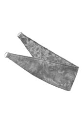 Homescapes Velvet Jacquard Curtain Tie Back Pair in Grey - thumbnail 2