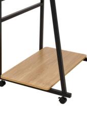 Garden Sanctuary 3-Tier Computer Desk with Wheels in Natural - thumbnail 6