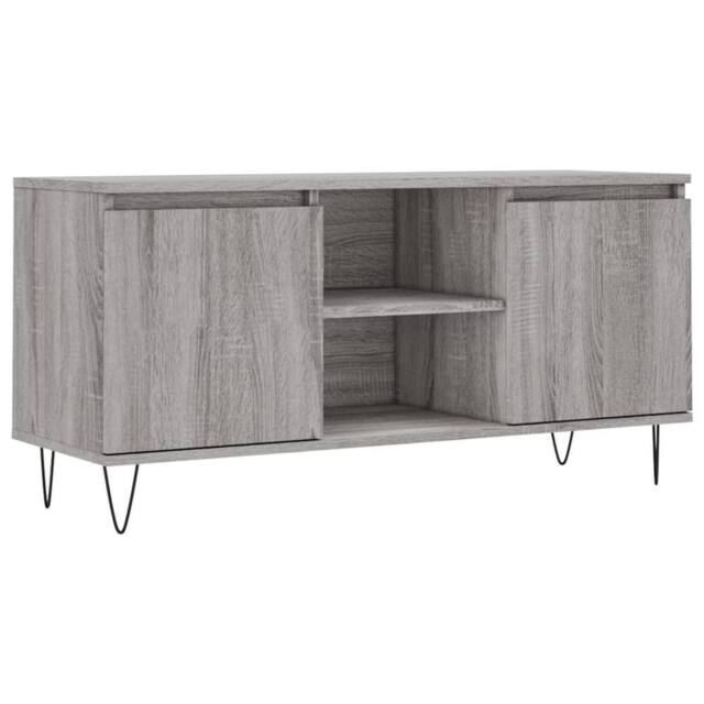 Berkfield Home TV Cabinet Grey Sonoma 104x35x50 cm Engineered Wood - Size: 104 x 35 x 50 cm - image 1