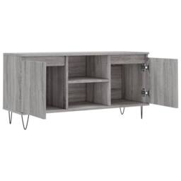 Berkfield Home TV Cabinet Grey Sonoma 104x35x50 cm Engineered Wood - Size: 104 x 35 x 50 cm - thumbnail 6