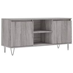 Berkfield Home TV Cabinet Grey Sonoma 104x35x50 cm Engineered Wood - Size: 104 x 35 x 50 cm - thumbnail 1