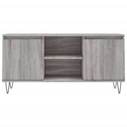 Berkfield Home TV Cabinet Grey Sonoma 104x35x50 cm Engineered Wood - Size: 104 x 35 x 50 cm - thumbnail 5