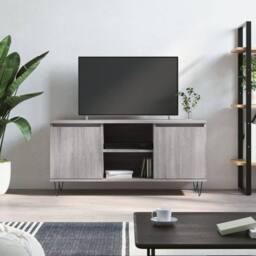 Berkfield Home TV Cabinet Grey Sonoma 104x35x50 cm Engineered Wood - Size: 104 x 35 x 50 cm - thumbnail 2