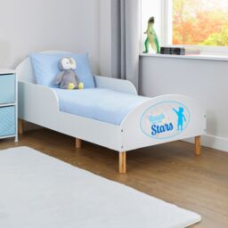 Liberty House Toys Kids White Toddler Bed - Reach For The Stars - Size: Cot Bed - thumbnail 4