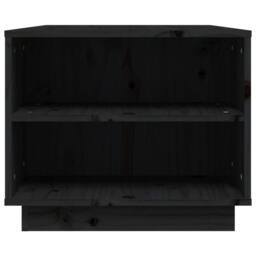 Berkfield Home Coffee Table Black 90x49x40.5 cm Solid Wood Pine - thumbnail 6