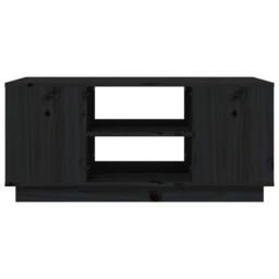 Berkfield Home Coffee Table Black 90x49x40.5 cm Solid Wood Pine - thumbnail 5