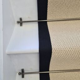 RainbowHome Angel Cream Stair Runner With 100% Black Cotton Border - Size: 15 cm x 20 cm - thumbnail 3