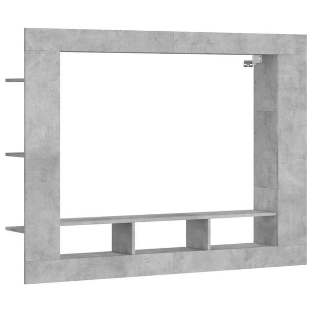 Berkfield Home TV Cabinet Concrete Grey 152x22x113 cm Engineered Wood - Size: 152 x 22 x 113 cm - image 1