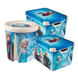 Curver Women's Frozen Themed 3PC 22L Storage Box & 45L Tub Set - thumbnail 1