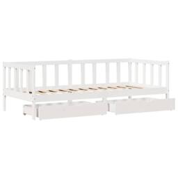 Berkfield Home Daybed with Drawers without Mattress White 90x200 cm Solid Wood - thumbnail 9