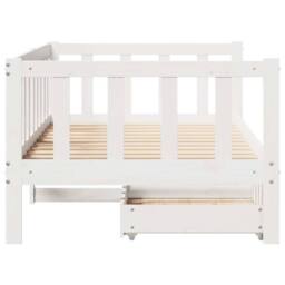 Berkfield Home Daybed with Drawers without Mattress White 90x200 cm Solid Wood - thumbnail 7