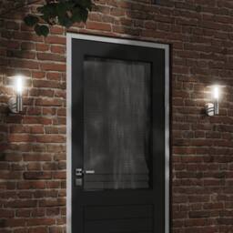Berkfield Home Outdoor Wall Lights 2pcs Silver Stainless Steel