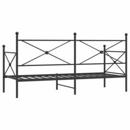 Berkfield Home Day Bed without Mattress Black 75x190 cm Steel - thumbnail 7