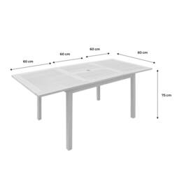 sweeek 6 To 8-seater Extendable Wooden Garden Table in Light Brown - thumbnail 5