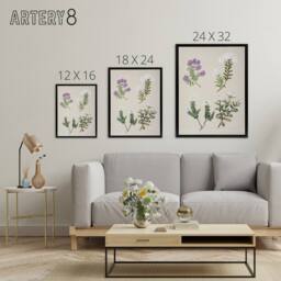 "Artery8 New Zealand Four Veronica Flowering Plants Featon Framed Canvas Art in Beige - Size: W12"" x H16""" - thumbnail 4