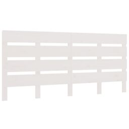 Berkfield Home Headboard White 160x3x80 cm Solid Wood Pine - Size: 160 x 3 x 80 cm - thumbnail 2