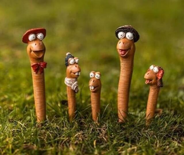 Marco Paul 5pc Garden Worm Ornaments - image 1