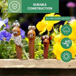 Marco Paul 5pc Garden Worm Ornaments - thumbnail 5