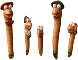 Marco Paul 5pc Garden Worm Ornaments - thumbnail 3