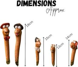 Marco Paul 5pc Garden Worm Ornaments - thumbnail 2