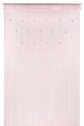 Neel Blue String Curtain Beaded Panel, Gold, 100cm x 200cm in Baby Pink - Size: 100 cm width x 200 cm drop - thumbnail 1