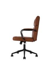 Living and Home Swivel Adjustable Height High Back Office Chair in Brown - thumbnail 4