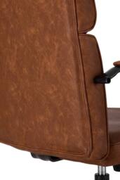 Living and Home Swivel Adjustable Height High Back Office Chair in Brown - thumbnail 7
