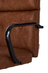 Living and Home Swivel Adjustable Height High Back Office Chair in Brown - thumbnail 6