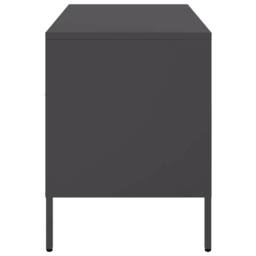 Berkfield Home TV Cabinet Black 68x39x50.5 cm Steel - thumbnail 7