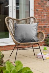 Snug City Waterproof Outdoor Garden Cushion Covers Patio Cushion Cover Cases Square Pack Of 4 in Light Grey - Size: 45 cm x 45 cm - thumbnail 2