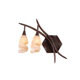 Netlighting (0017 005) Gaudi Wall Lamp Left Switched 2 Light G9 BrownBlack Oxide in Brown