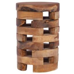 Berkfield Home Beautiful Beside Cabinet 30x30x45 cm Solid Teak Wood in Brown - Size: 30 x 30 x 45 cm - thumbnail 3