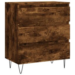 Berkfield Home Sideboard Smoked Oak 60x35x70 cm Engineered Wood in Brown - Size: 60 x 35 x 70 cm - thumbnail 2