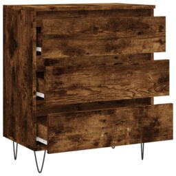 Berkfield Home Sideboard Smoked Oak 60x35x70 cm Engineered Wood in Brown - Size: 60 x 35 x 70 cm - thumbnail 6