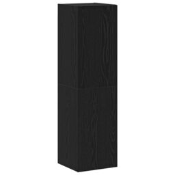 Berkfield Home with Shelf Wall-mounted Other with Storage with Door 4 pcs Black oak 30.5 x 30 x 110 cm Engineered wood - thumbnail 6