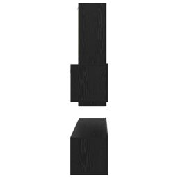 Berkfield Home with Shelf Wall-mounted Other with Storage with Door 4 pcs Black oak 30.5 x 30 x 110 cm Engineered wood - thumbnail 8