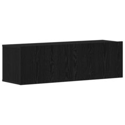 Berkfield Home with Shelf Wall-mounted Other with Storage with Door 4 pcs Black oak 30.5 x 30 x 110 cm Engineered wood - thumbnail 5