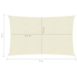 Berkfield Home Sunshade Sail 160 g/m ² Cream 4x7 m HDPE in Beige - thumbnail 6