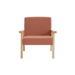 sweeek Children's scandi-style armchair, corduroy & rubberwood in Terracotta - thumbnail 4