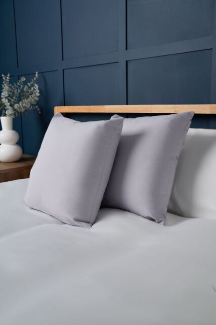 BHS Twin Pack of Cushions in Grey - Size: 40 cm x 40 cm - image 1