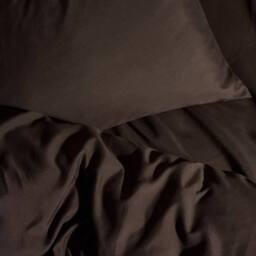 OHS 2 Pack Soft Microfibre Wrinkle Resistant Housewife Pillowcases in Dark Brown - Size: Standard Pillow Case - thumbnail 3