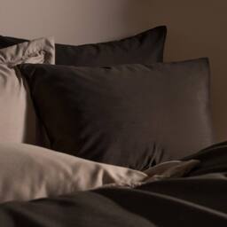 OHS 2 Pack Soft Microfibre Wrinkle Resistant Housewife Pillowcases in Dark Brown - Size: Standard Pillow Case - thumbnail 1