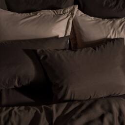 OHS 2 Pack Soft Microfibre Wrinkle Resistant Housewife Pillowcases in Dark Brown - Size: Standard Pillow Case - thumbnail 2